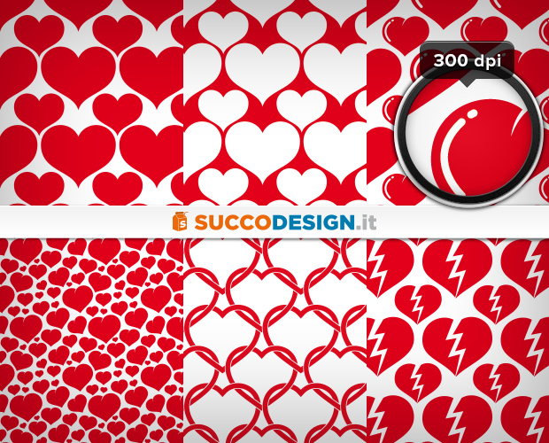 Heart Patterns Photoshop - Valentine's Day